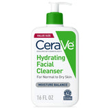 CeraVe Hydrating Facial Cleanser, Moisturizing Face Wash For Dry Skin 12oz (Pack of 2)
