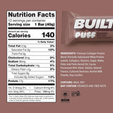 BUILT Bar Puff Protein Bars - Brownie Batter 12 Count