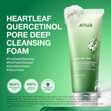 Heartleaf Quercetinol Pore Deep Cleansing Foam 150ML (Pack of 2)